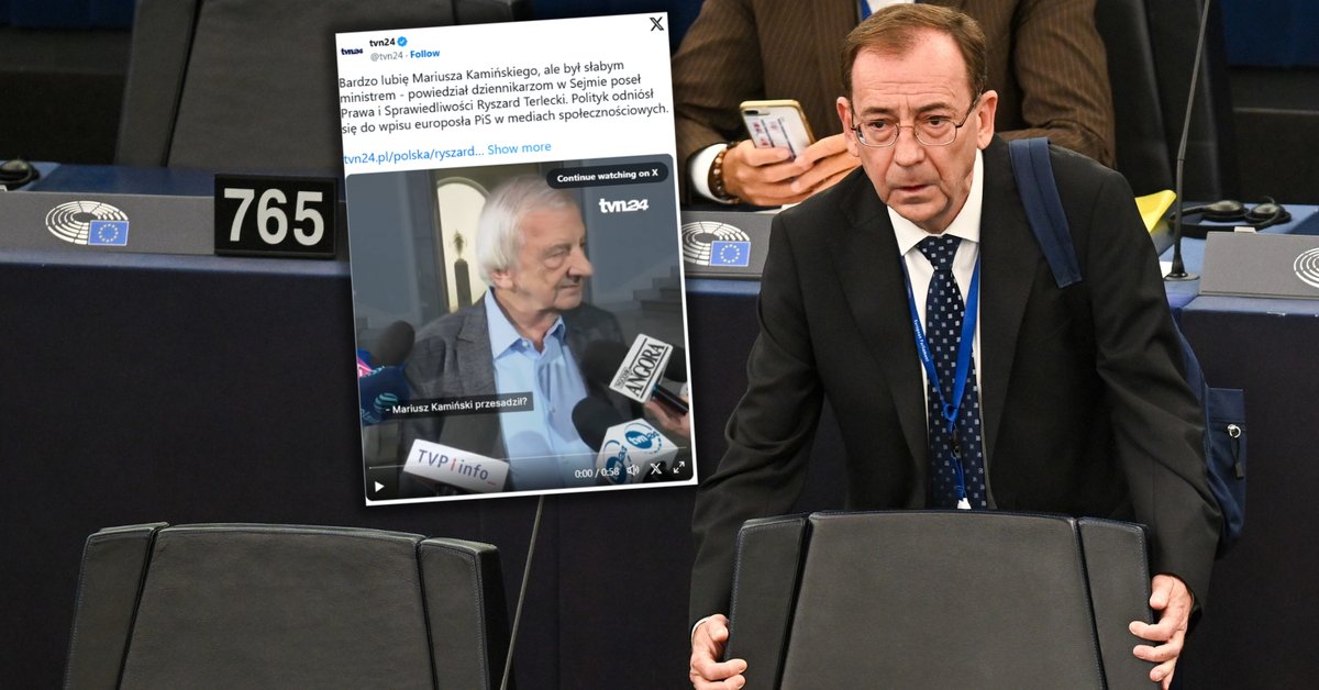 Ryszard Terlecki z PiS dostał pytanie o Mariusza Kamińskiego. "Był słabym ministrem" - Onet