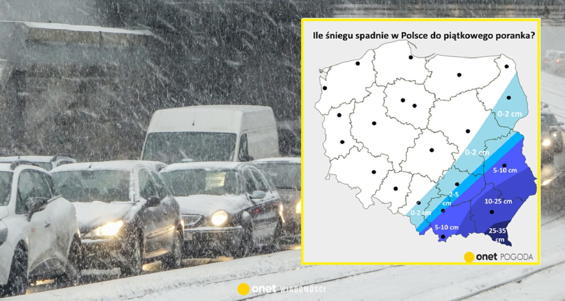 Silna śnieżyca sunie do Polski. Nawet 35 cm śniegu. Oto gdzie będzie najgorzej