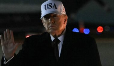 Prezydent Stanów Zjednoczonych Donald Trump w stanie Maryland, USA, 11 stycznia 2026 r.