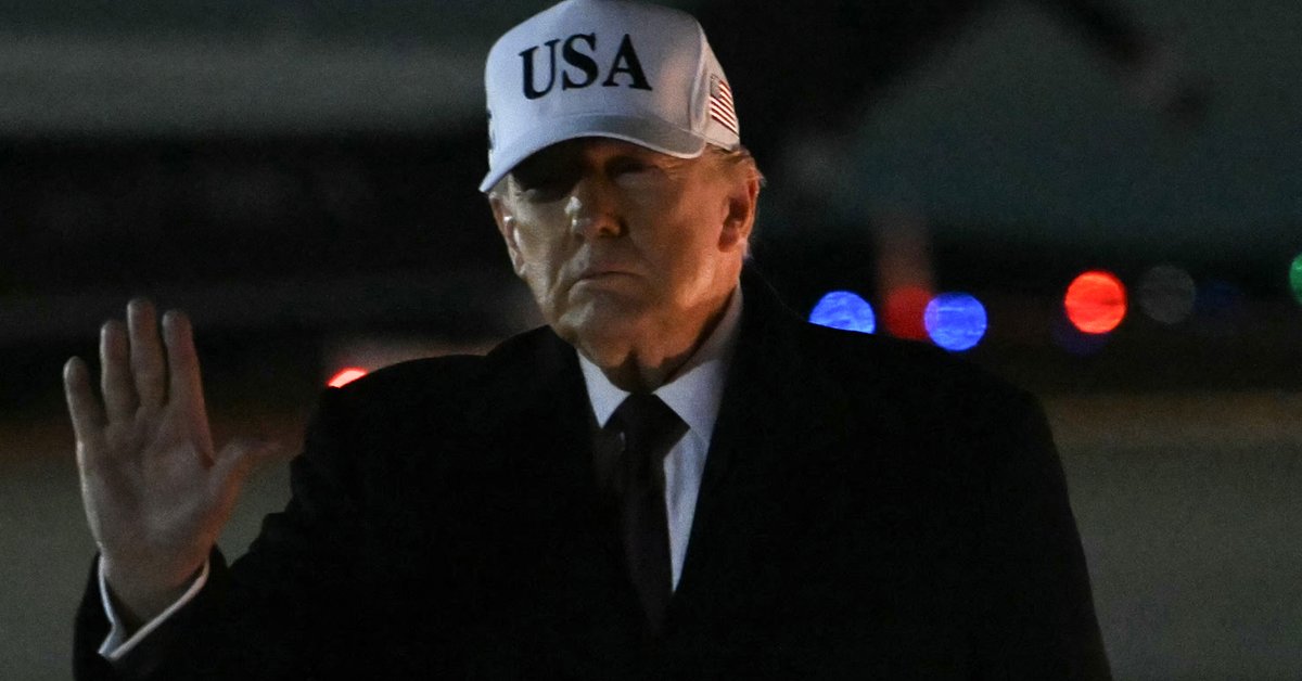 Prezydent Stanów Zjednoczonych Donald Trump w stanie Maryland, USA, 11 stycznia 2026 r.