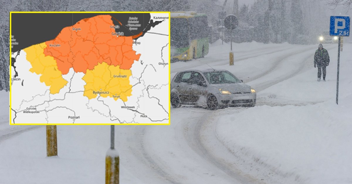 Ostrzeżenia przed śnieżycami obowiązują w większości Pomorza oraz częściowo na Kujawach