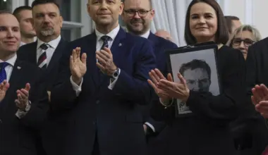 Prezydent Karol Nawrocki i Swiatłana Cichanouska