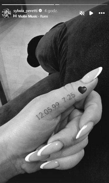Sylwia Peretti na Instastory
