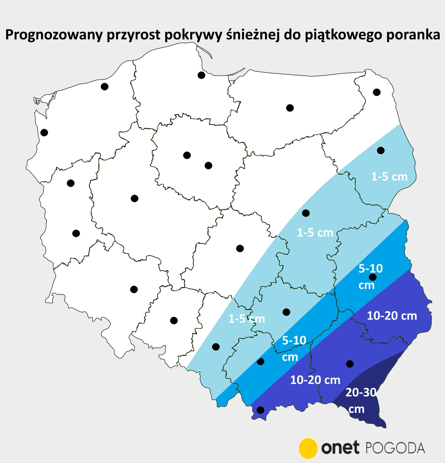 Tym razem najsilniejsze opady spodziewane są w południowo-wschodniej Polsce