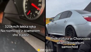 BMW pędziło 320 km na godz. Mężczyzna żali się, że prokurator zabrał mu auto