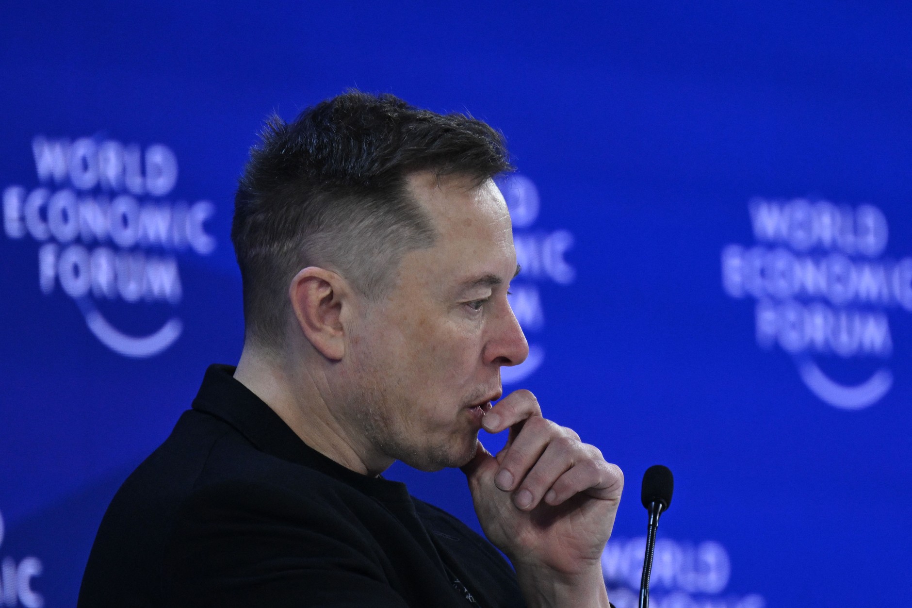 Elon Musk na Światowym Forum Ekonomicznym w Davos, 22 stycznia 2026 r.