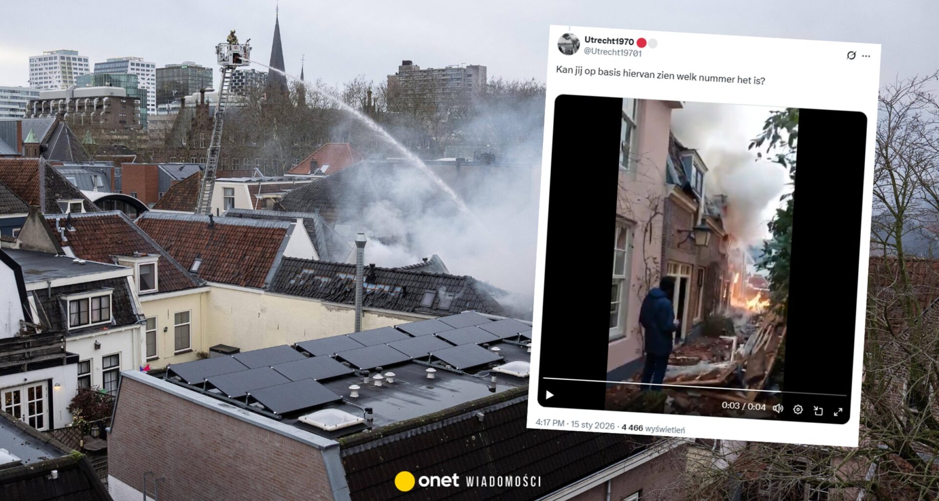 Eksplozje w Utrechcie. Są ranni. Służby gaszą wielki pożar [NAGRANIA, ZDJĘCIA]