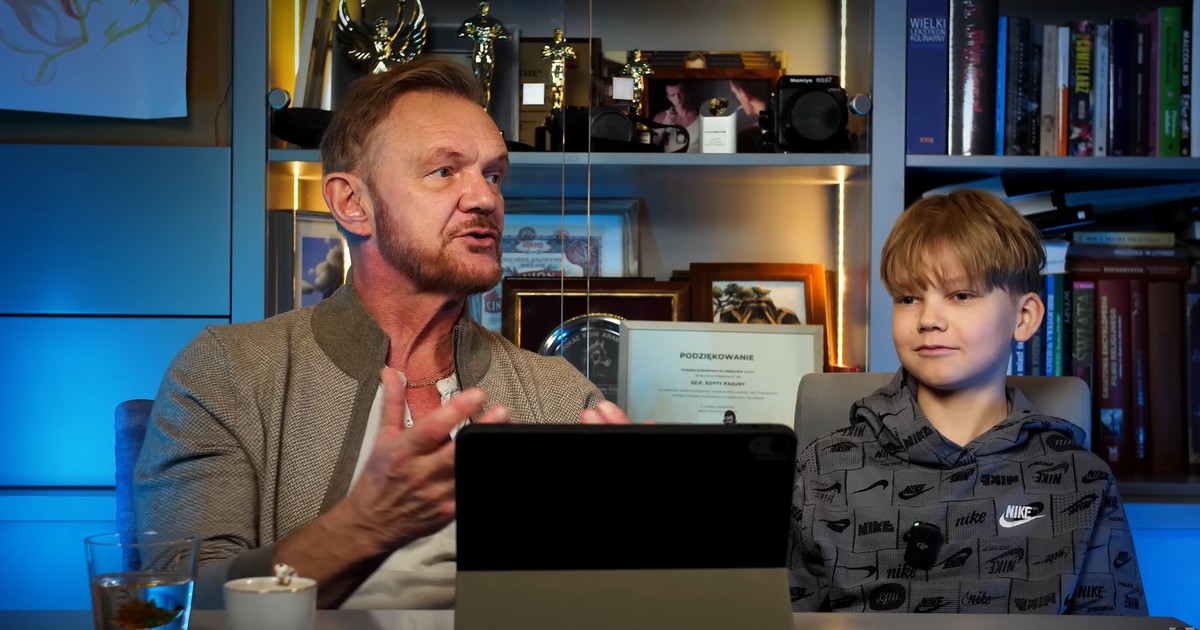 Cezary Pazura rozbawił syna, mówiąc po angielsku. Wytknął ojcu polski akcent