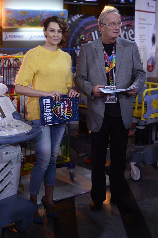 Anna Popek podczas finału Wielkiej Orkiestry Świątecznej Pomocy (2015 r.)