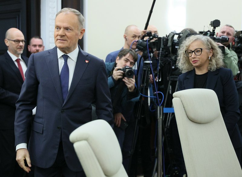 Donald Tusk i Katarzyna Kotula