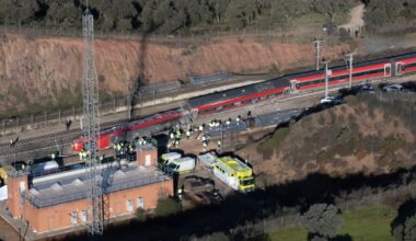 epa12661542 - SPAIN TRAIN DERAILMENT (Several killed in train derailment in Cordoba, Spain)