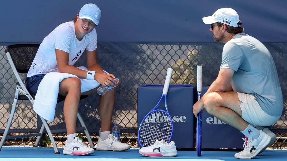 Iga Światek i Wim Fissette