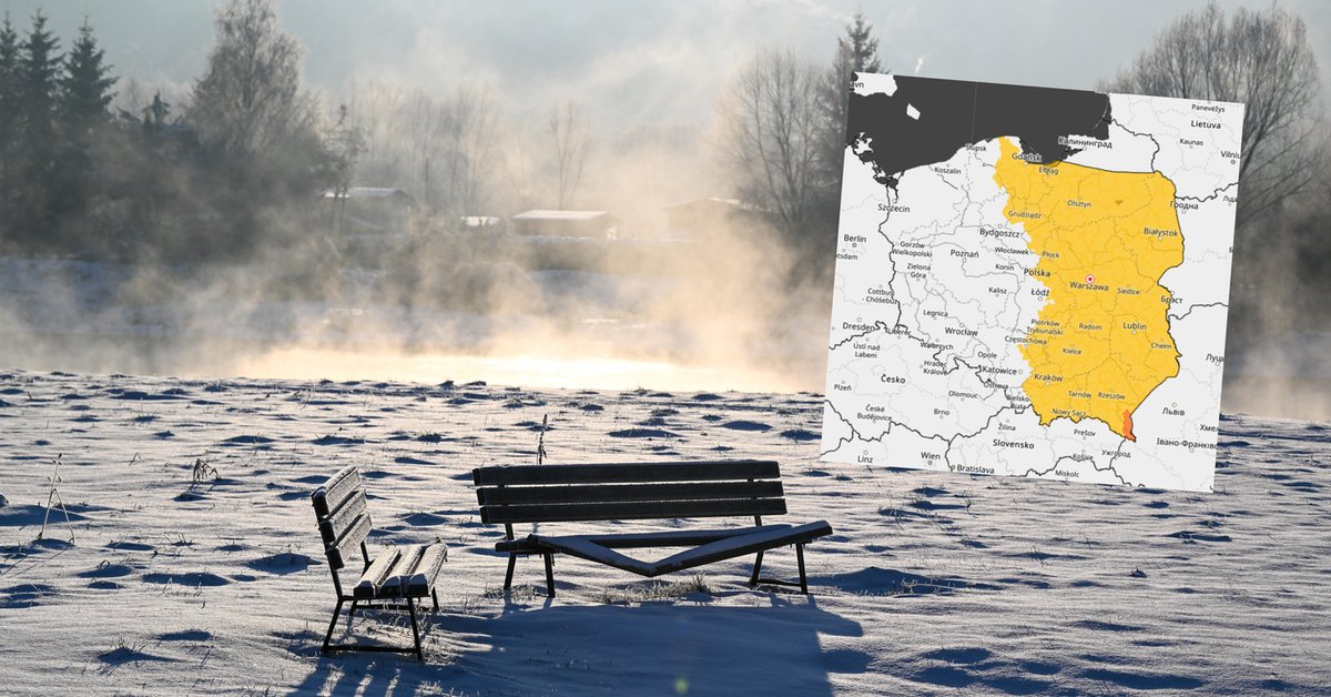 Potężny mróz uderzy tej nocy. IMGW wydaje pomarańczowy alert (screen: IMGW)