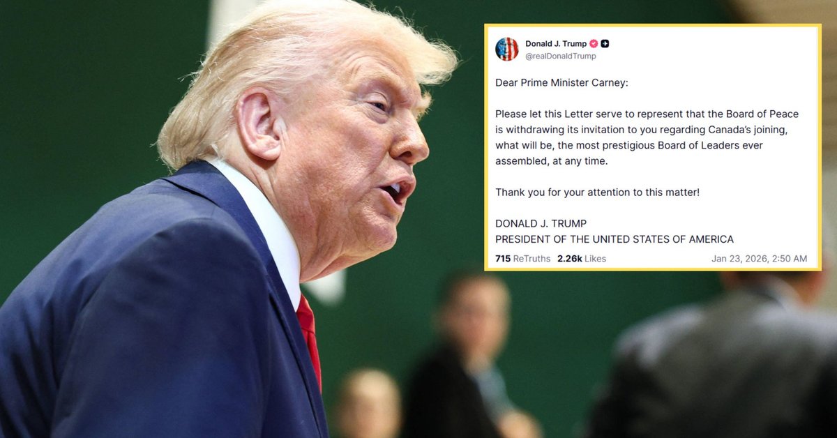 Trump wycofał zaproszenie do Rady Pokoju dla Kanady