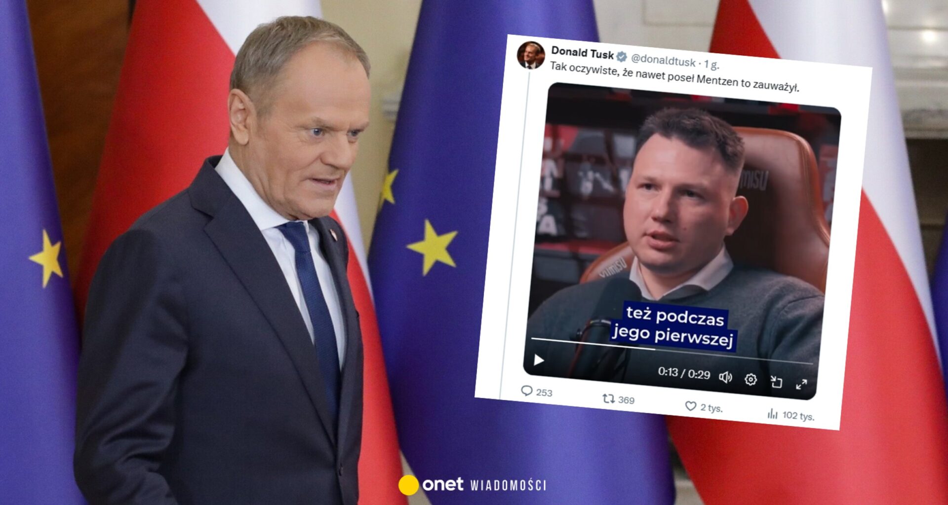 Tusk opublikował nagranie z Mentzenem. Takiej kontry się nie spodziewał