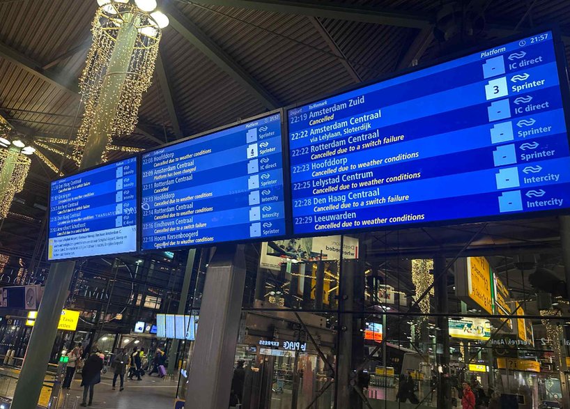 Kolej w Holandii również mierzy się z problemami 