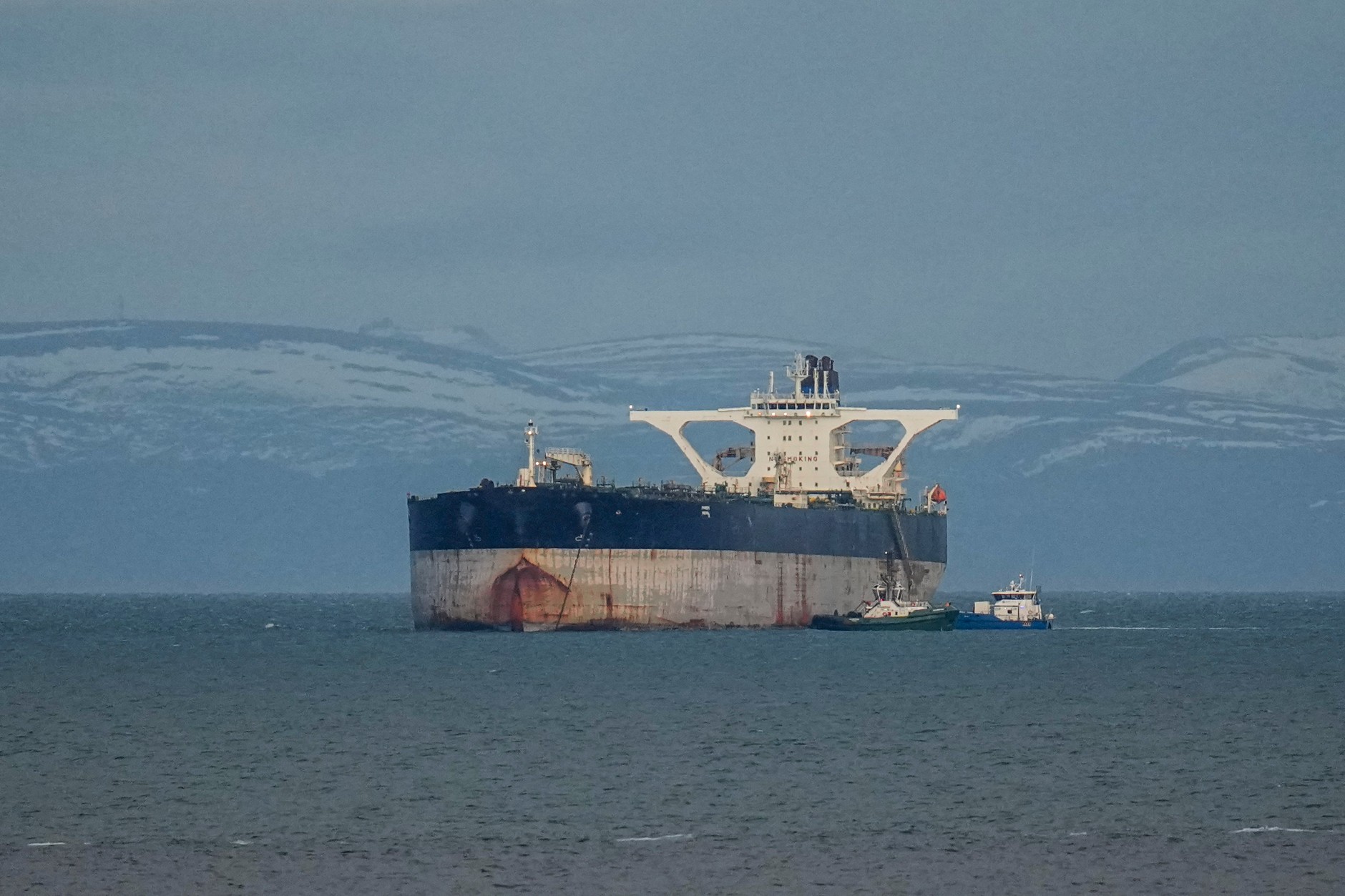 Rosyjski tankowiec Marinera, wcześniej znany jako Bella 1, który 7 stycznia 2026 r. został przejęty przez USA za łamanie sankcji (zdj. ilustracyjne)