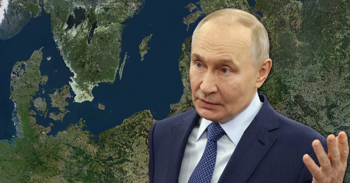 Władimir Putin, w tle Morze Bałtyckie