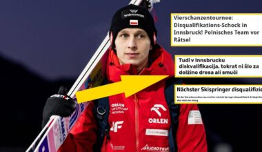 "Szokująca dyskwalifikacja w Innsbrucku! Polska drużyna przed wyzwaniem" - pisze skispringen.com.