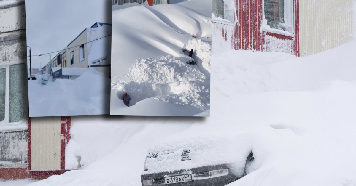 Czegoś takiego nie było od 30 lat. Kamczatka pod czterometrową warstwą śniegu [WIDEO] - Onet