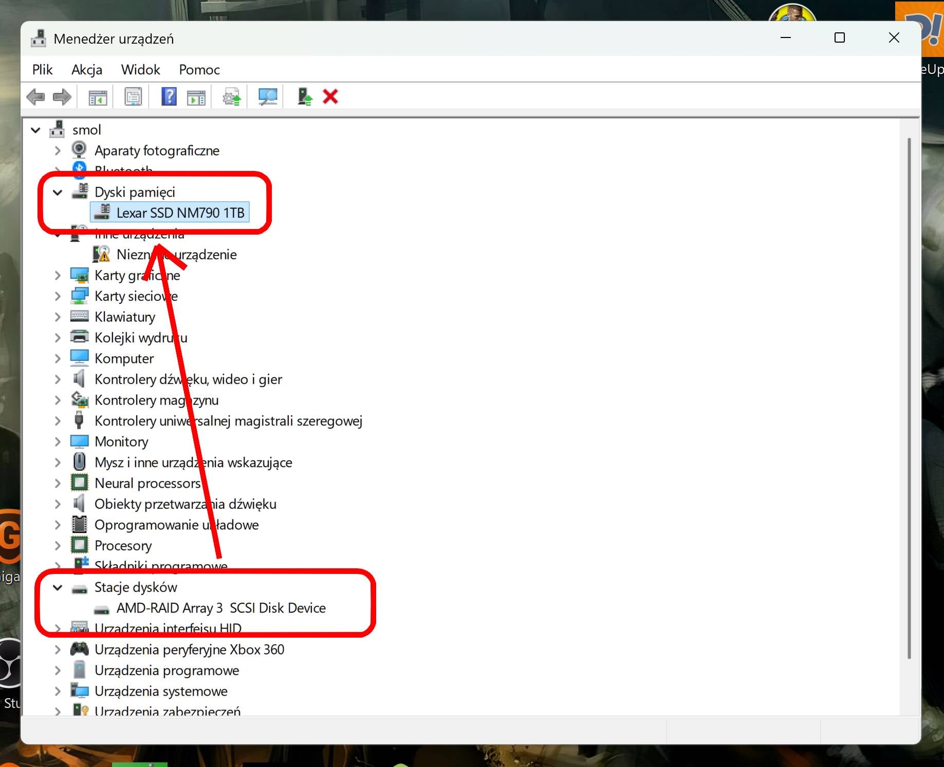 Menedżer urządzeń Windows 11