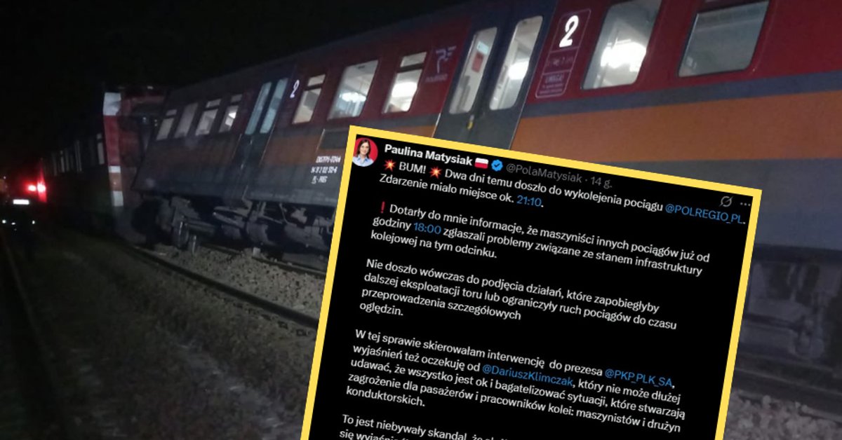 Wykolejenie pod Krakowem. Maszyniści ostrzegali wcześniej? Posłanka mówi o skandalu
