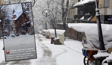 Krupówki po sylwestrze (Screen: Facebook)