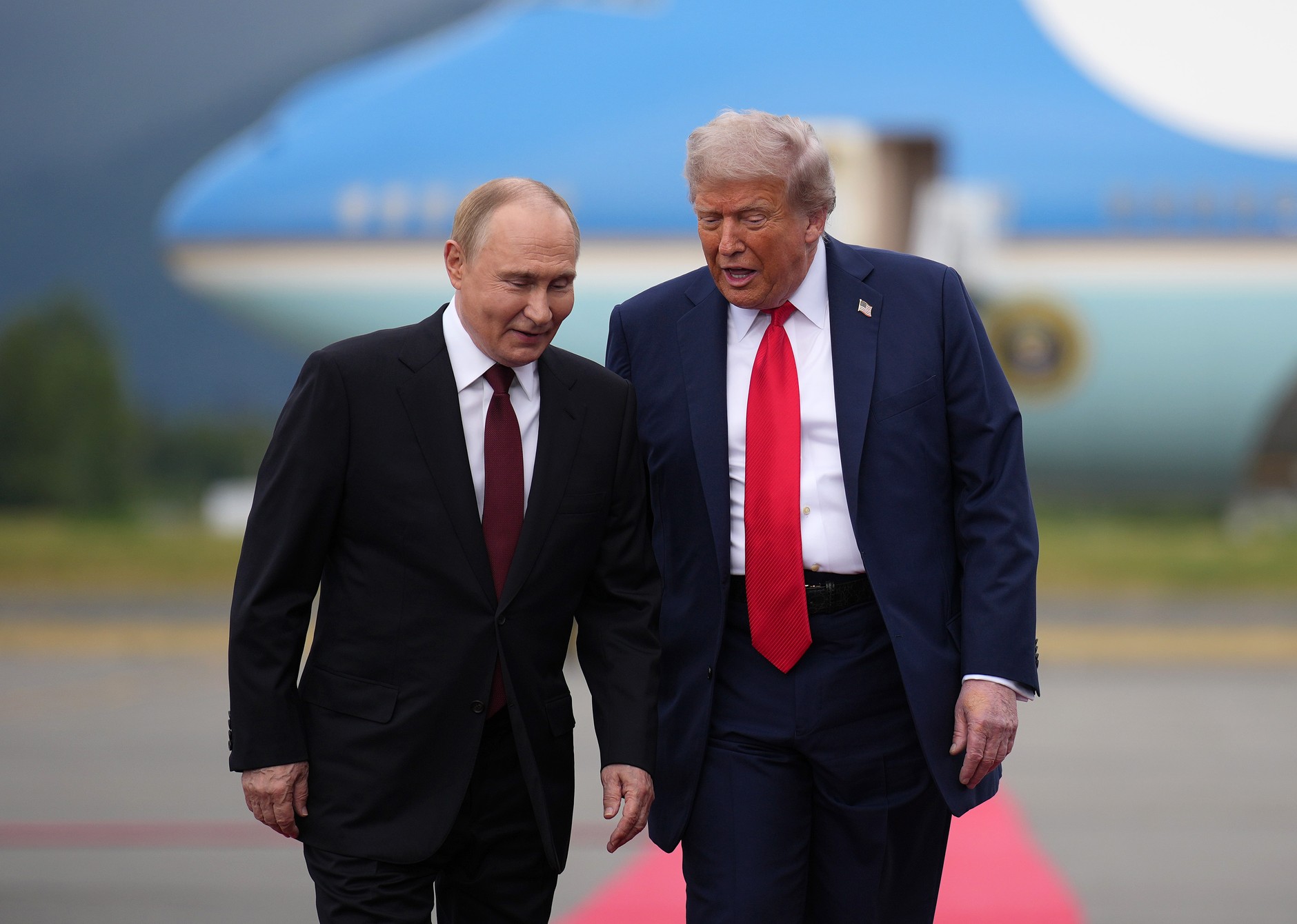 Władimir Putin i Donald Trump w Anchorage na Alasce, 15 sierpnia 2025 r.