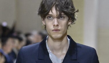 Mikołaj Księżopolski na pokazie Prady