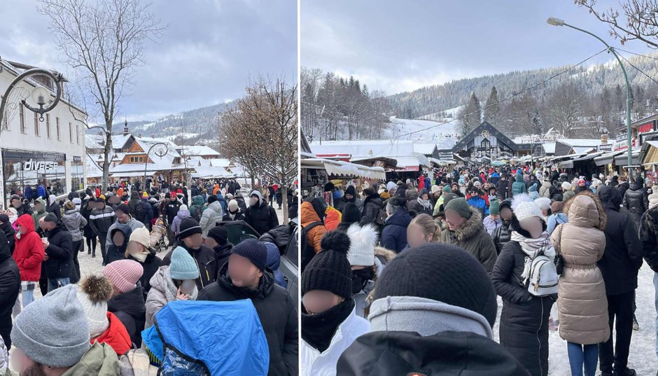 Tłumy na Krupówkach, 30.12.2025 r. 