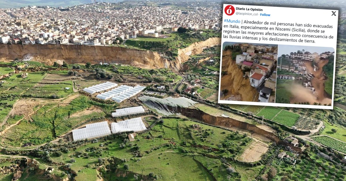 Osuwisko w sycylijskim mieście Niscemi - 26 stycznia, 2026 r.