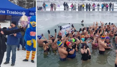 Podczas imprezy na rzecz WOŚP padł rekord liczby morsujących nad Balatonem (WIDEO, ZDJĘCIA)