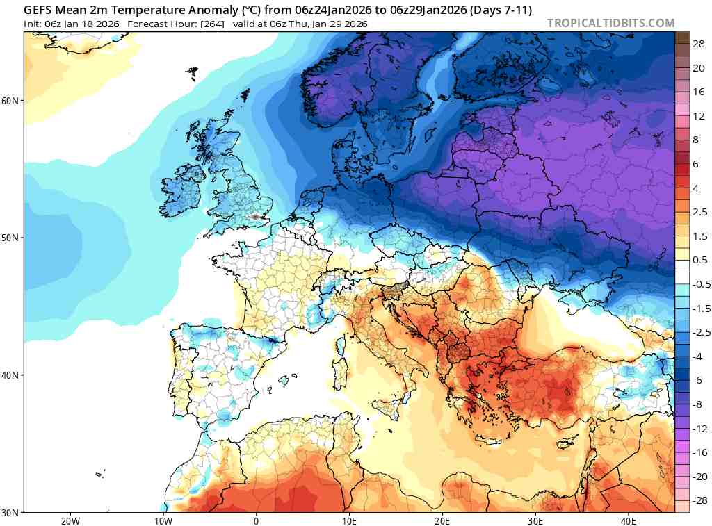 prognoza i trend GEFS dla Europy