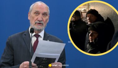 Chciał nagrać Antoniego Macierewicza. Pojawił się tajemniczy mężczyzna [WIDEO]