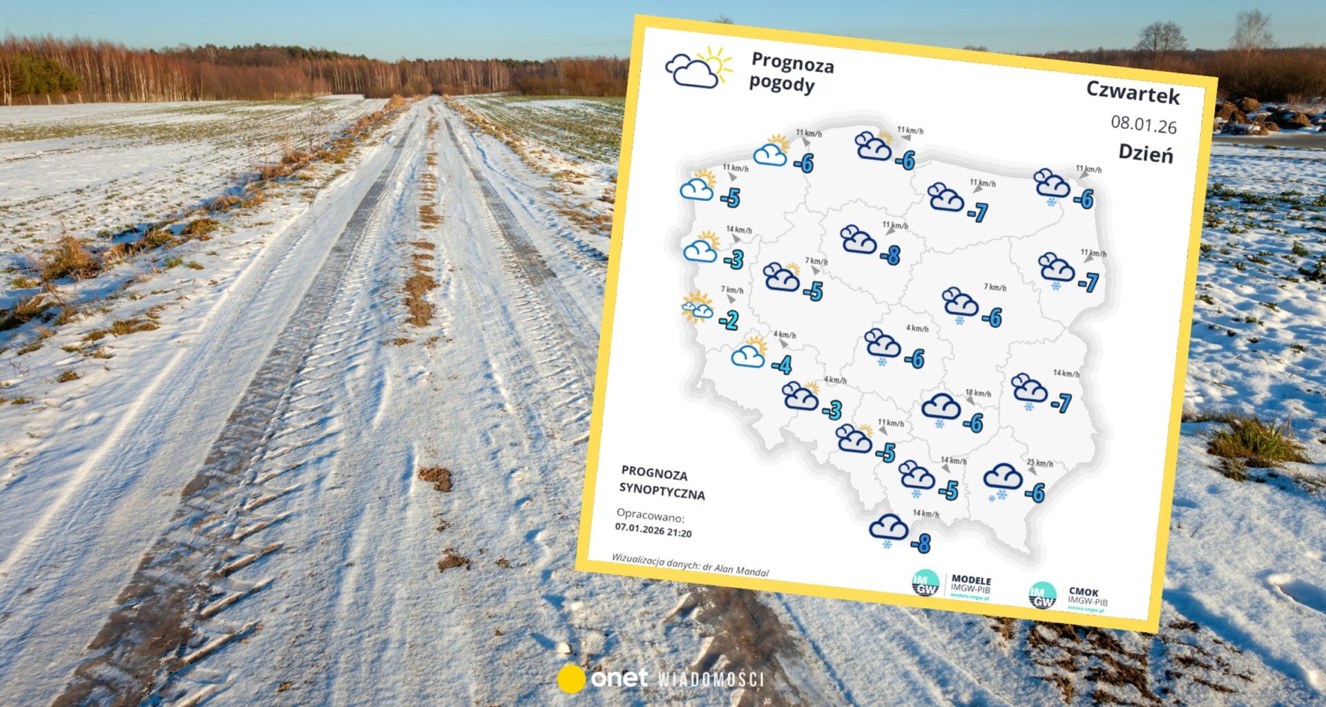 Prognoza pogody na czwartek. W tych regionach Polski będzie najzimniej
