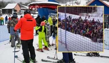 Tłumy narciarzy w Krynicy-Zdrój. 3 stycznia 2026 r.