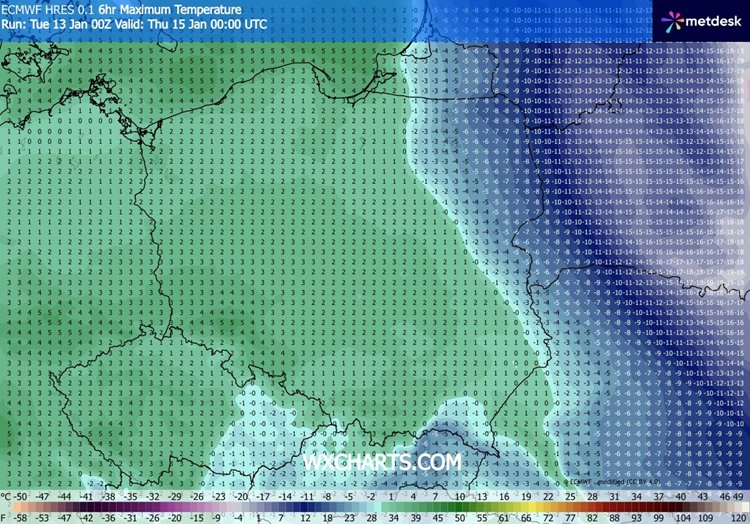Odwilż nie dotrze tylko do północno-wschodniej Polski. W innych regionach, zwłaszcza w środę i czwartek, temperatura będzie dodatnia