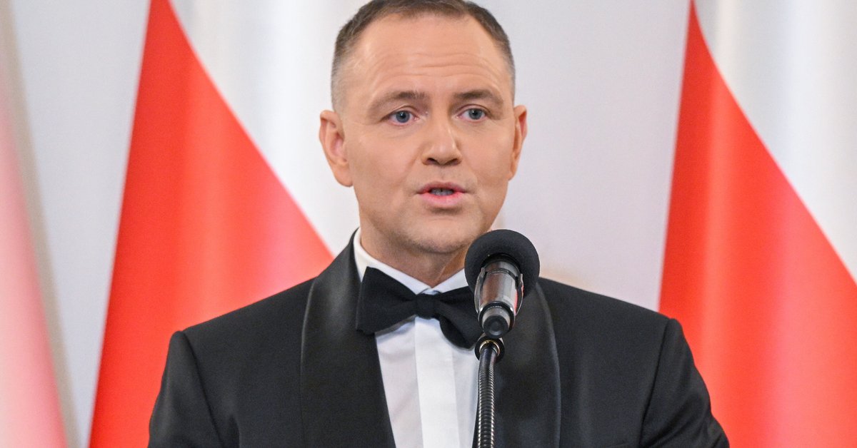 Karol Nawrocki podczas spotkania z Polską Rodziną Olimpijską