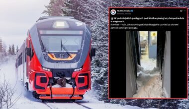 Zamieć nie tylko za oknem. W rosyjskich pociągach śnieg zalegał w wagonach - Onet