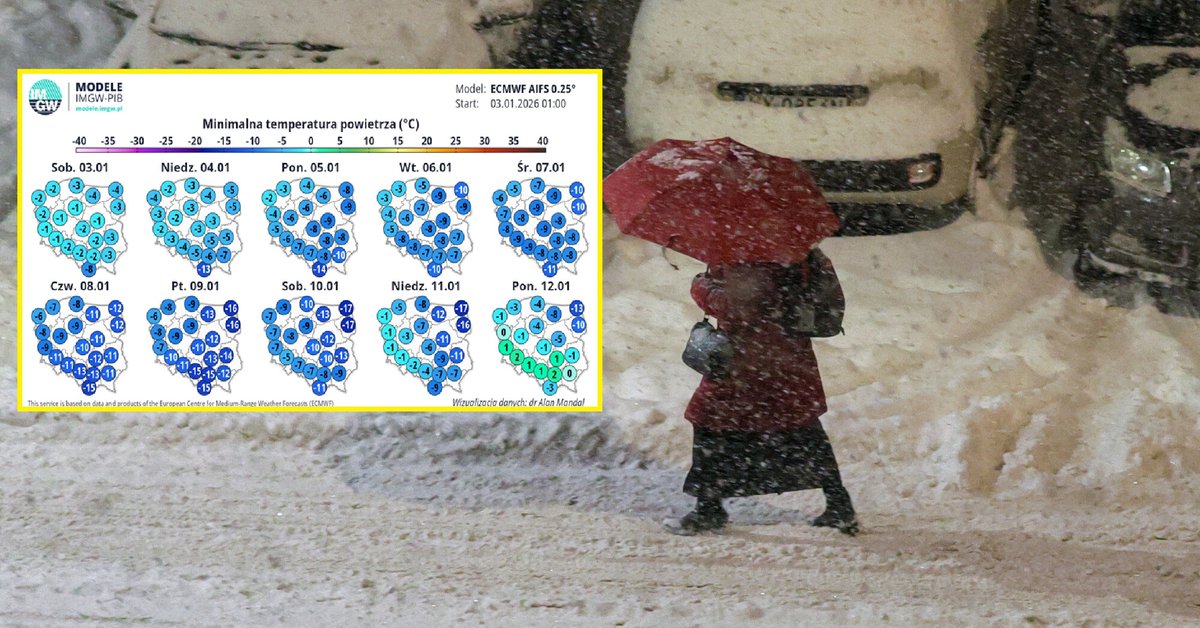 Czeka nas bardzo zimny tydzień, dużo chłodniejszy od normy