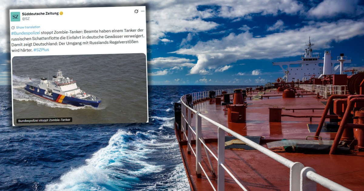 Tankowiec "floty cieni" zablokowany przez Niemcy na Bałtyku. Płynął do Rosji