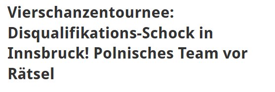 "Szokująca dyskwalifikacja w Innsbrucku! Polska drużyna przed wyzwaniem" - pisze skispringen.com.