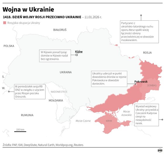 Tak wyglądała sytuacja na froncie w 1418 dniu wojny