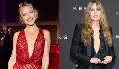 Kate Hudson i Miley Cyrus zaszalały ze stylizacjami. Obie postawiły na głęboki dekolt