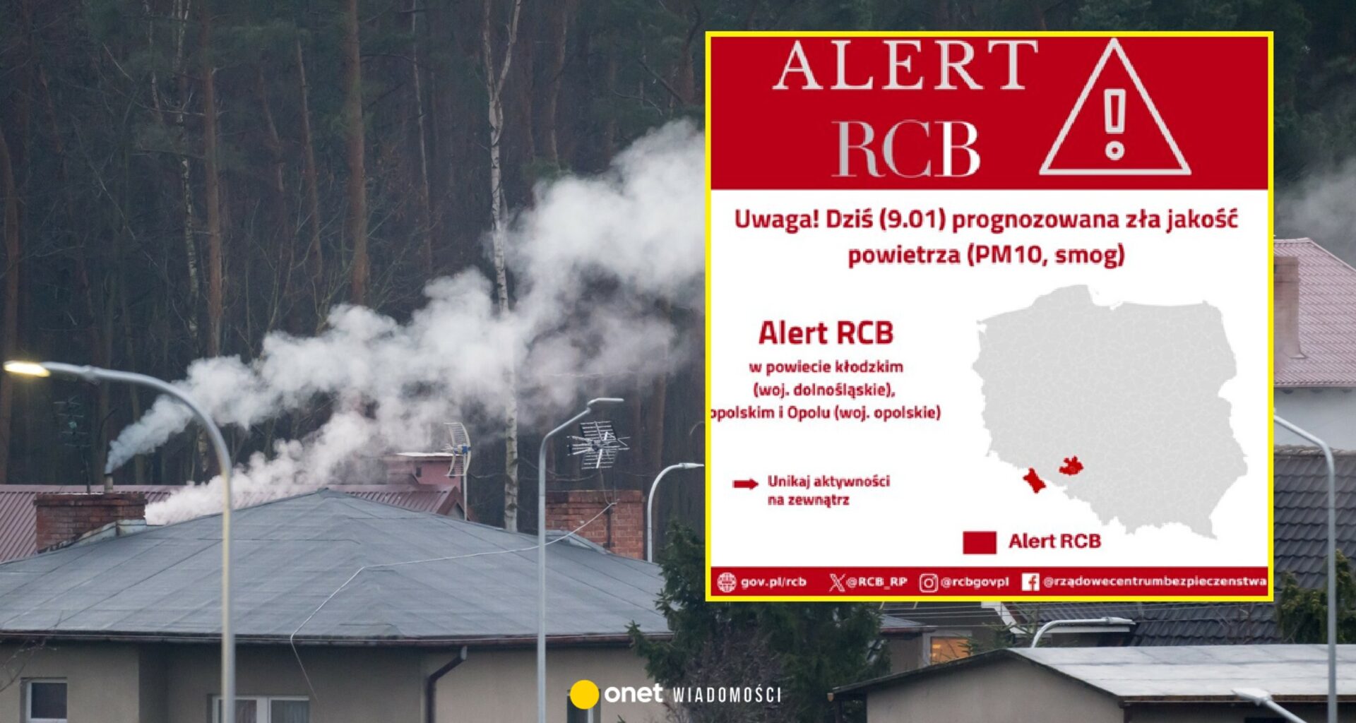 Alert RCB w części południowej Polski. "Unikaj aktywności na zewnątrz" - Onet Wiadomości