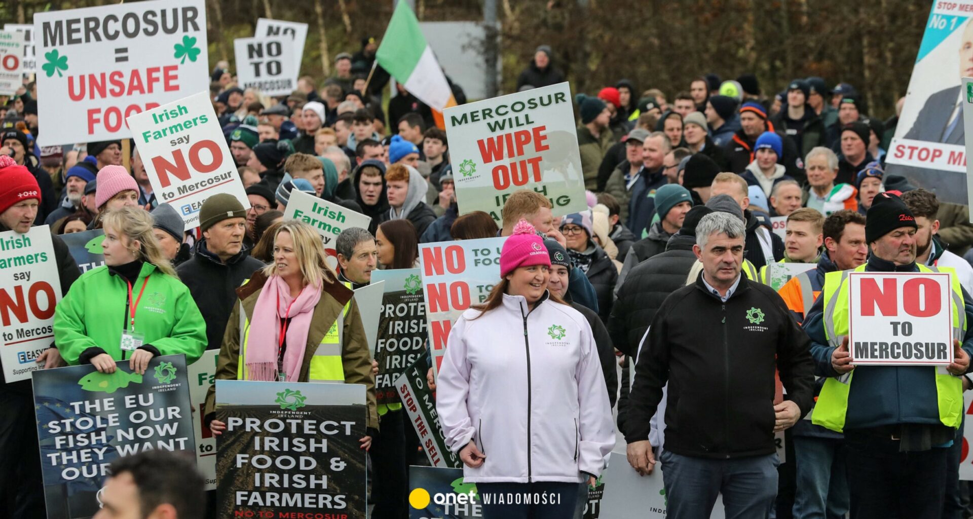 Irlandia protestuje. Ogólnokrajowy strajk rolników przeciwko umowie z Mercosur