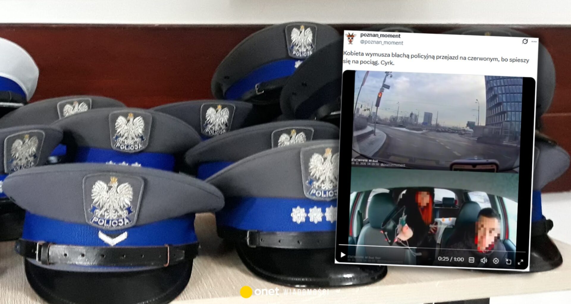 Pasażerka taksówki chciała wymusić jazdę na czerwonym. Pokazała "legitymację"