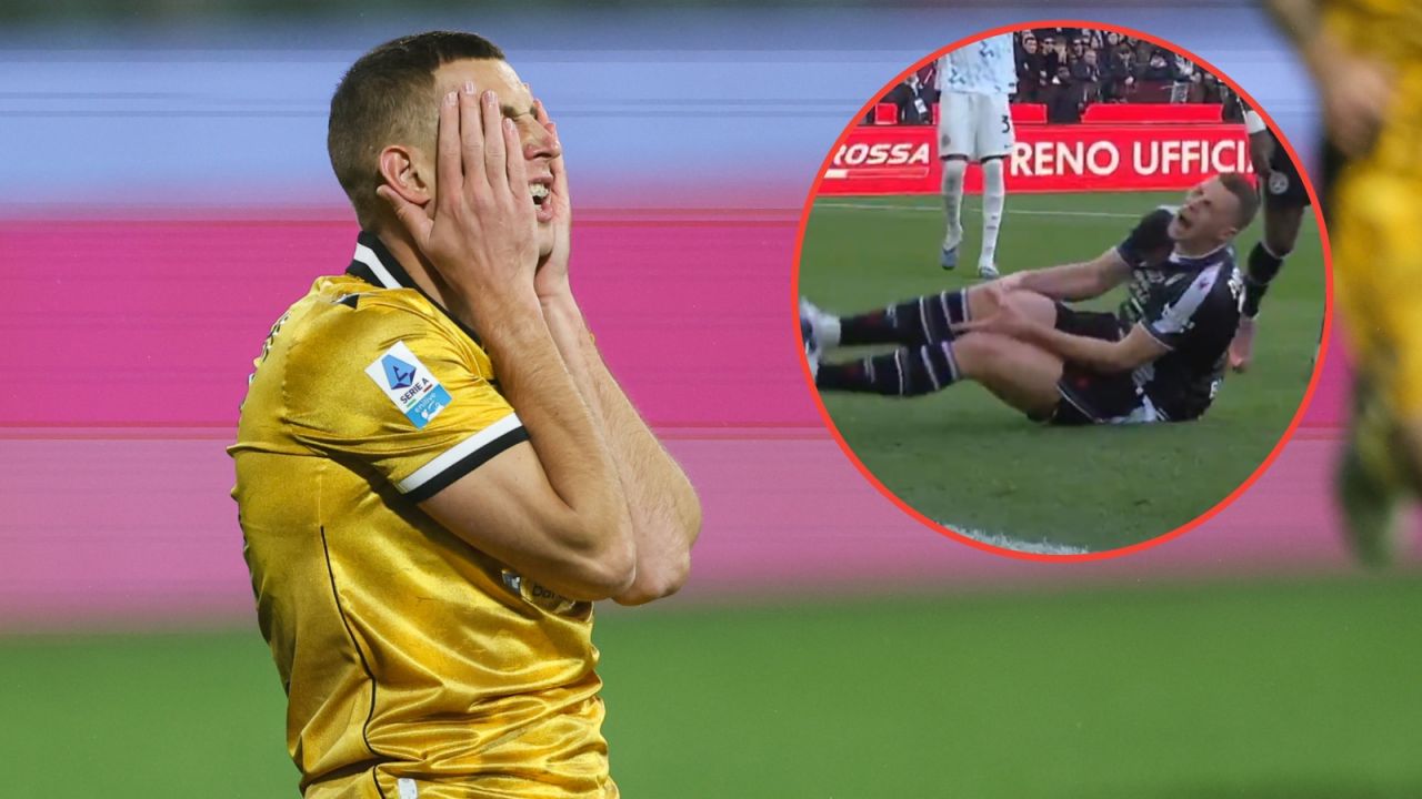 Jakub Piotrowski kontuzjowany w meczu Udinese – Inter. Upadł na murawę z krzykiem [WIDEO] - sport.tvp.pl