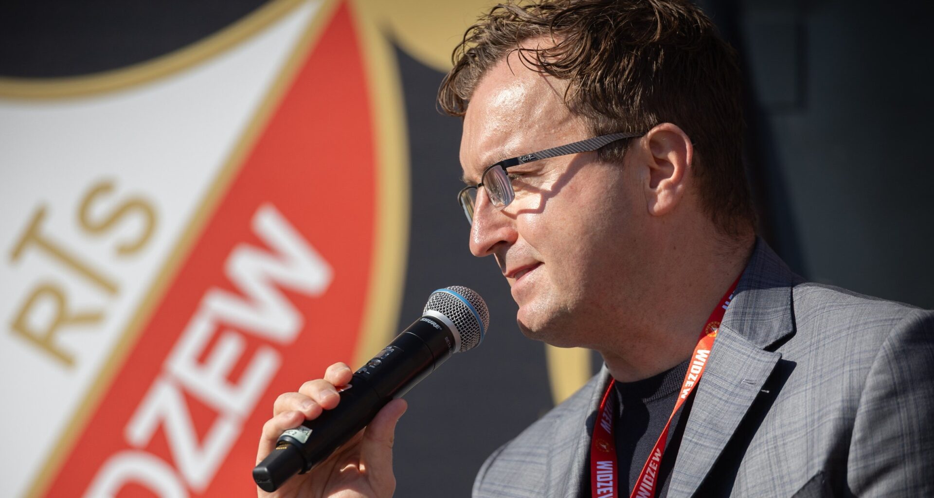 Właściciel Widzewa Robert Dobrzycki przy okazji meczu z Rakowem