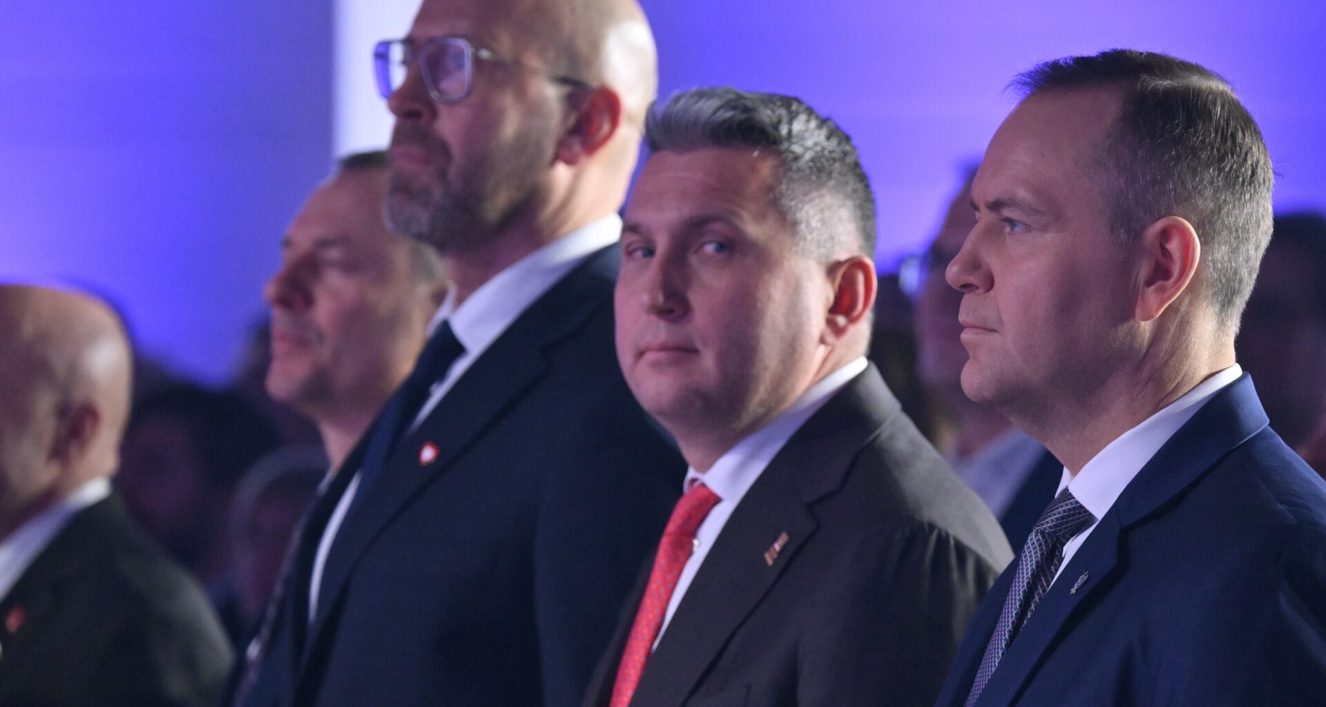 Od prawej: prezydent Karol Nawrocki, Radosław Piesiewicz, Jakub Rutnicki